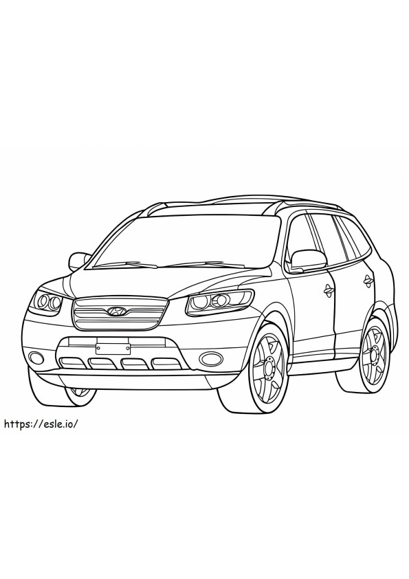 Hyundai Santa Fe coloring page