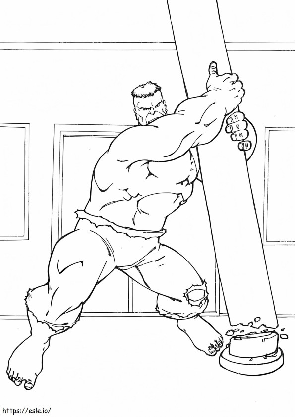 Hulk Fighting coloring page