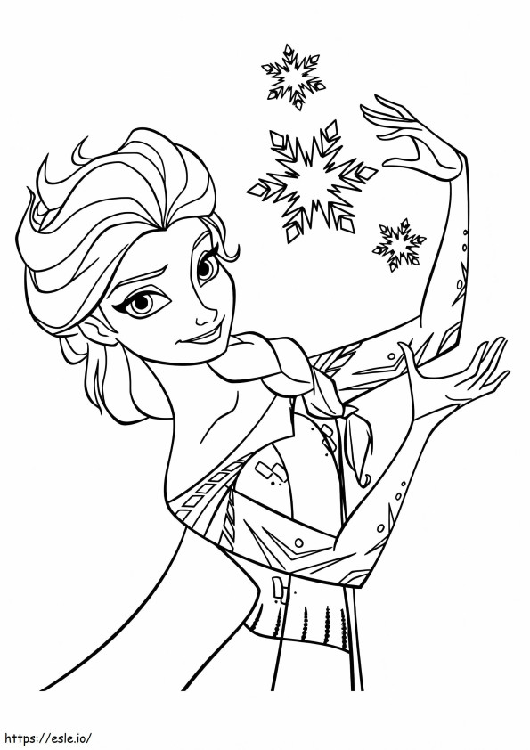 Prinsessa Elsa värityskuva