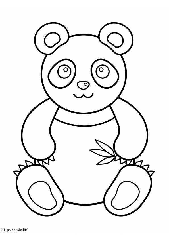 Coloriage Panda kawaii assis à imprimer dessin