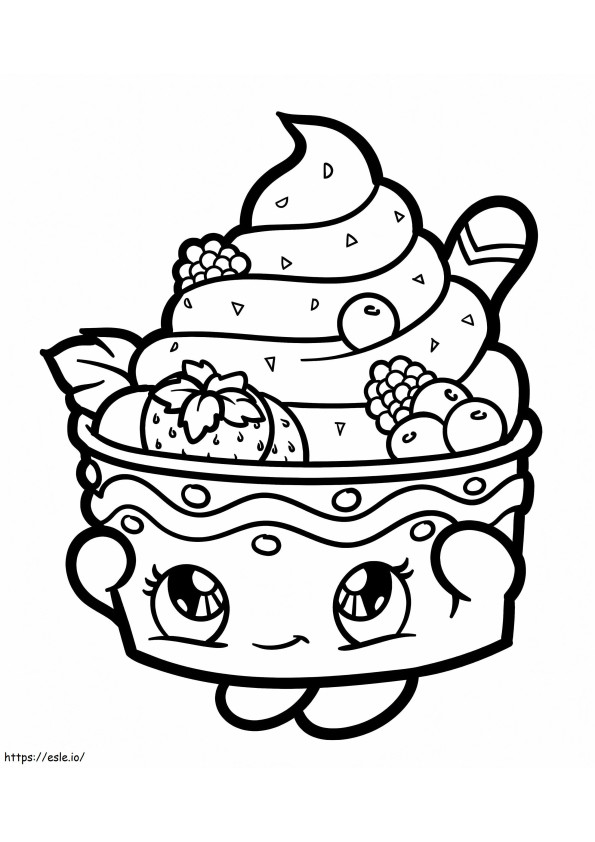 Cute Ice Cream Sundae coloring page