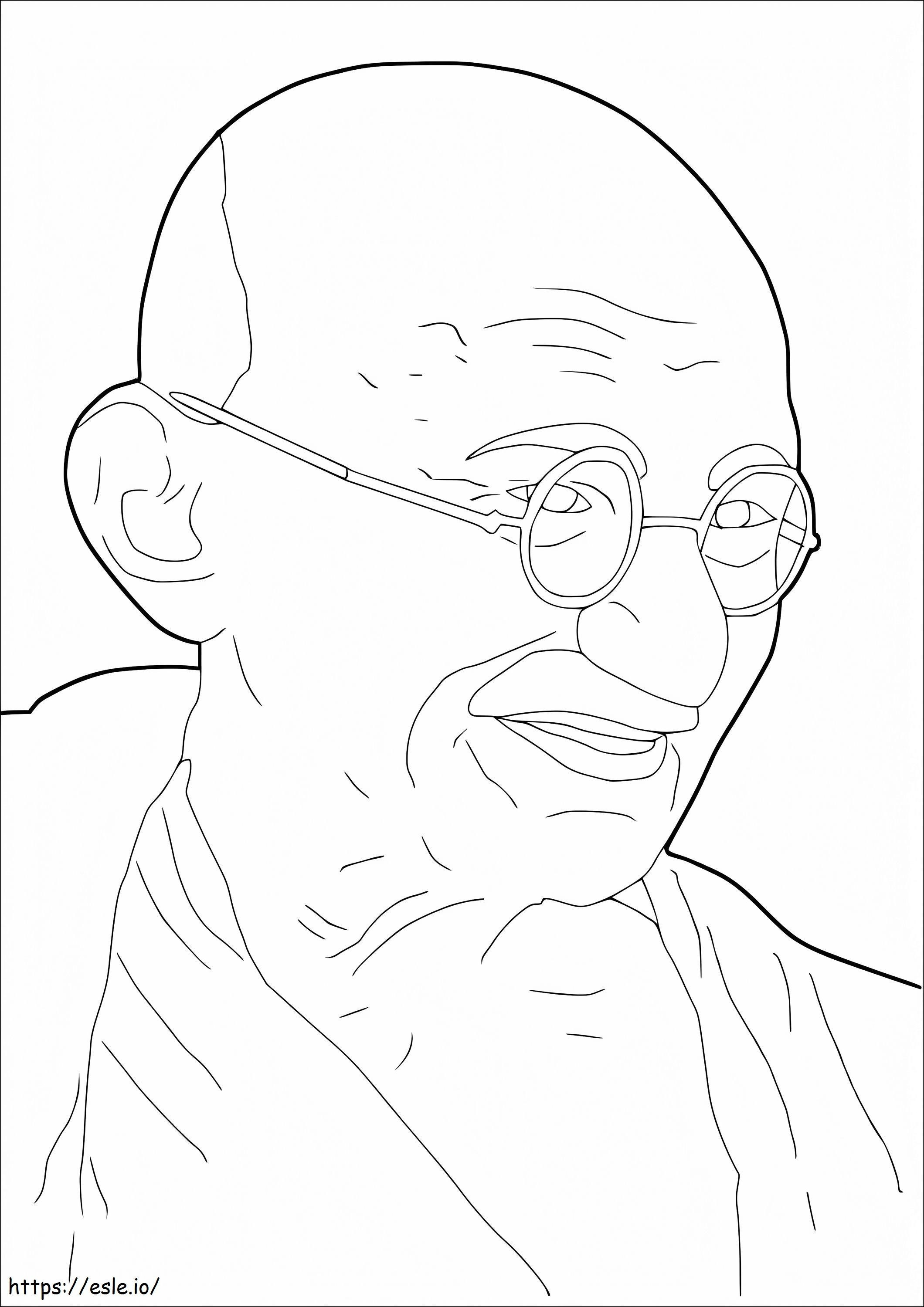 Mahatma Gandhi 2 de colorat