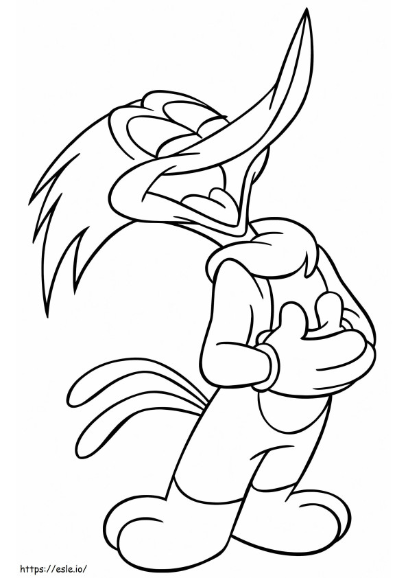 Woody Woodpecker Laughing coloring page