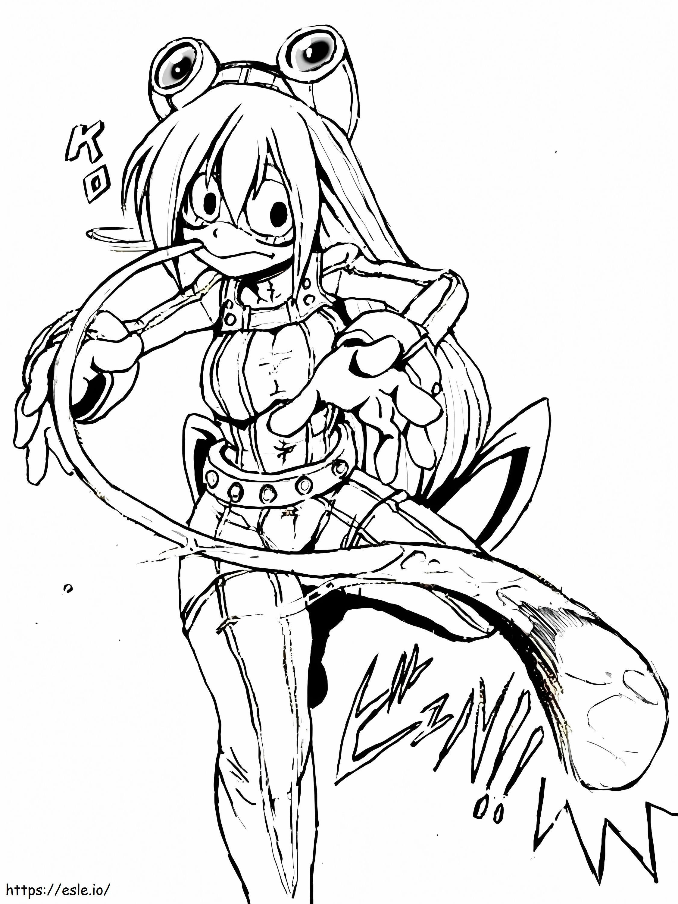 Tsuyu Asui Is Cool coloring page