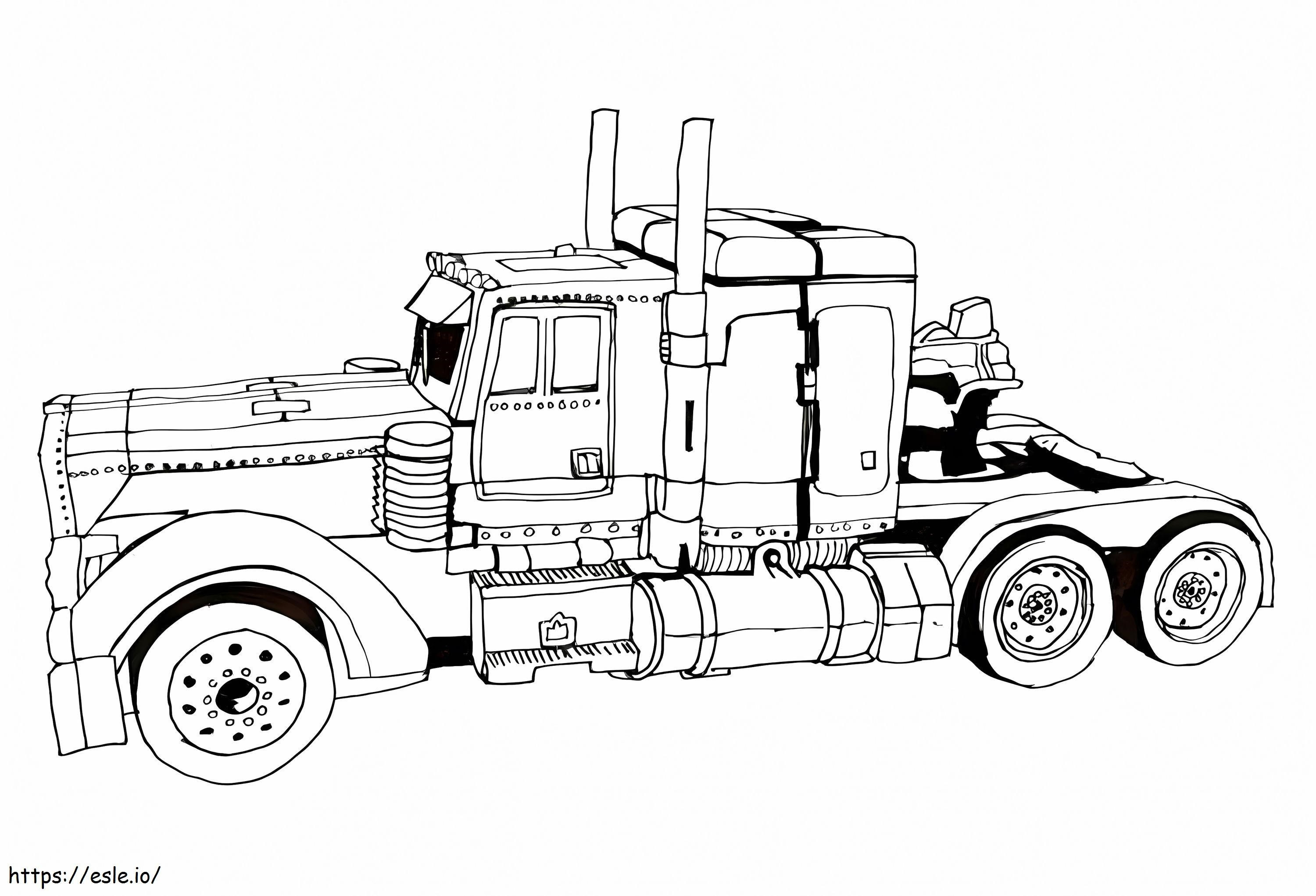 Optimus Prime Truck 1 coloring page