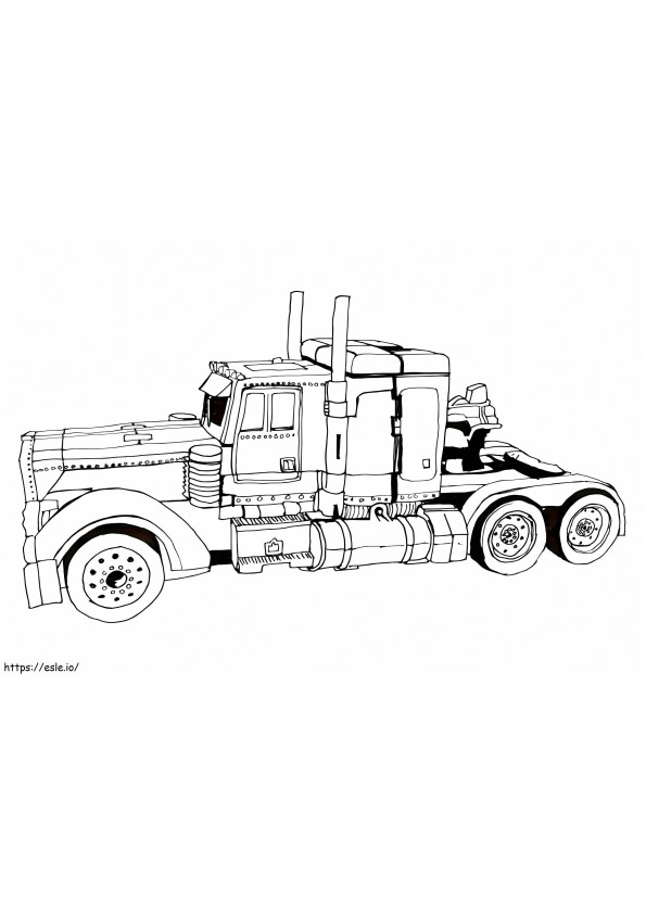 Coloriage Camion Optimus Prime 1 à imprimer dessin