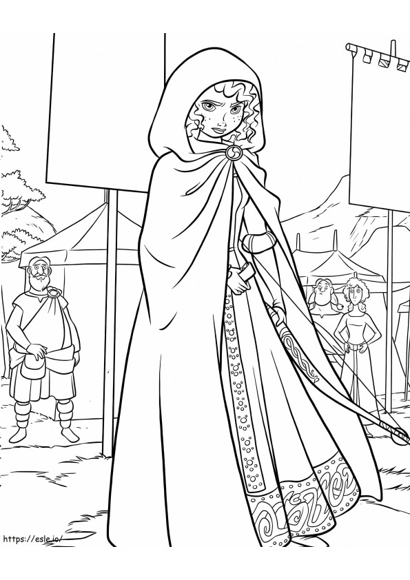 Princess Merida 2 coloring page
