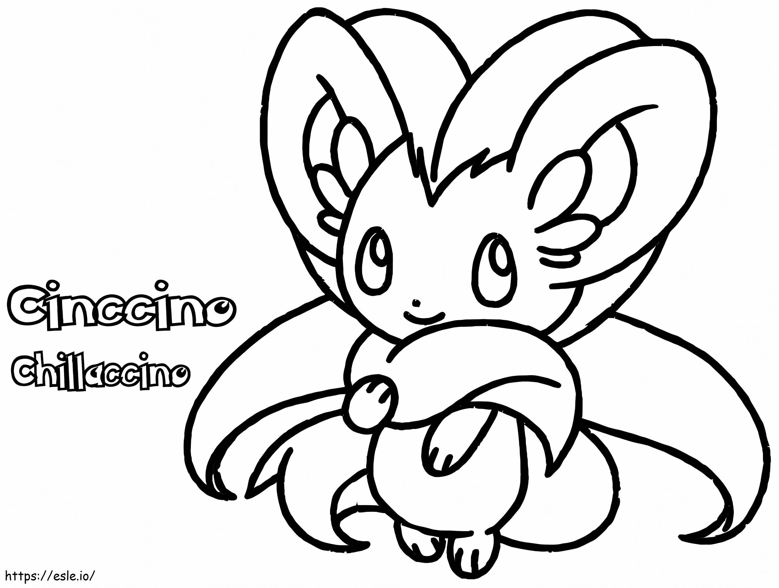 Cute Cinccino coloring page