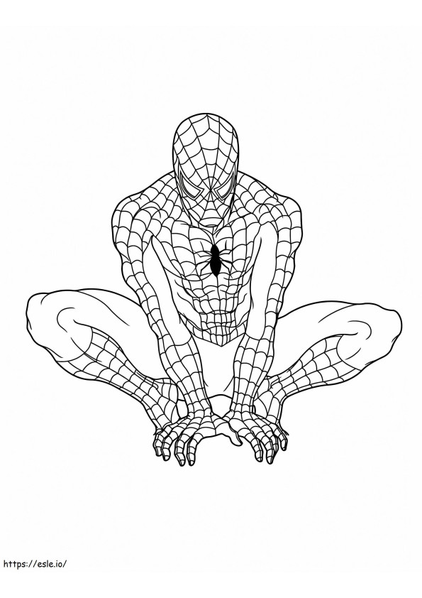 Ilmainen Spider Man -grafiikka värityskuva