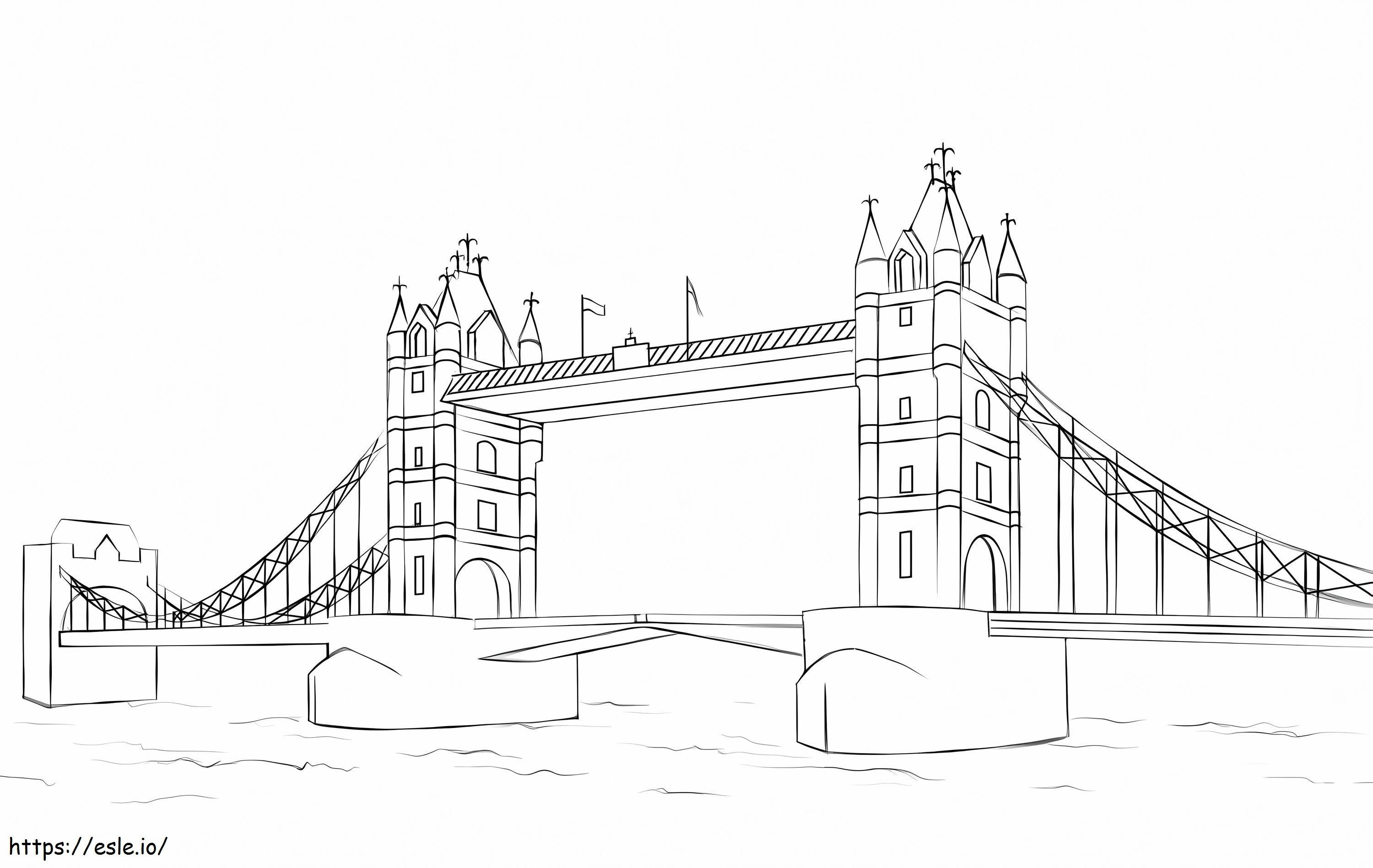 Tower Bridge 2 coloring page