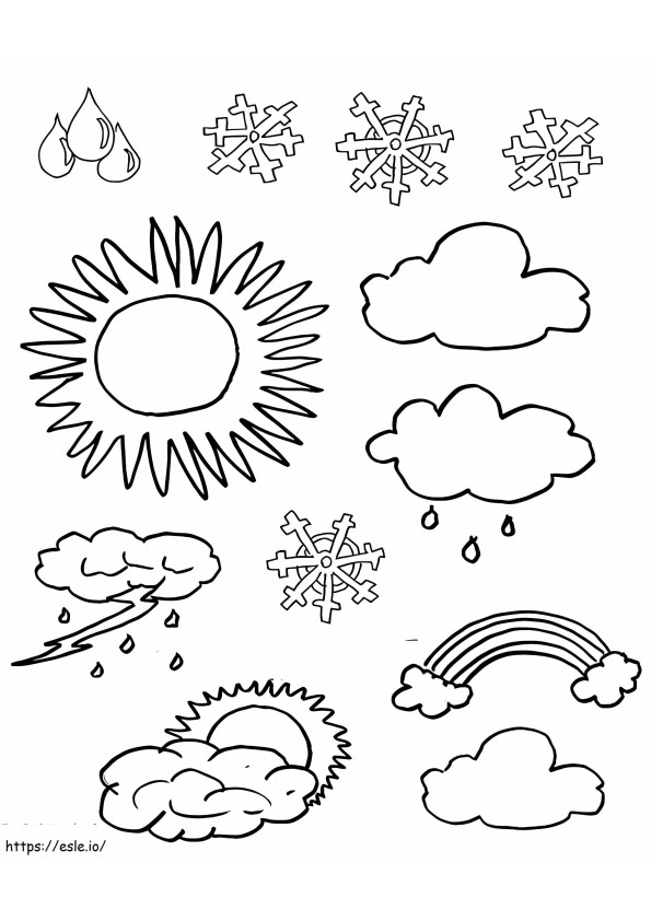 Weather To Color coloring page