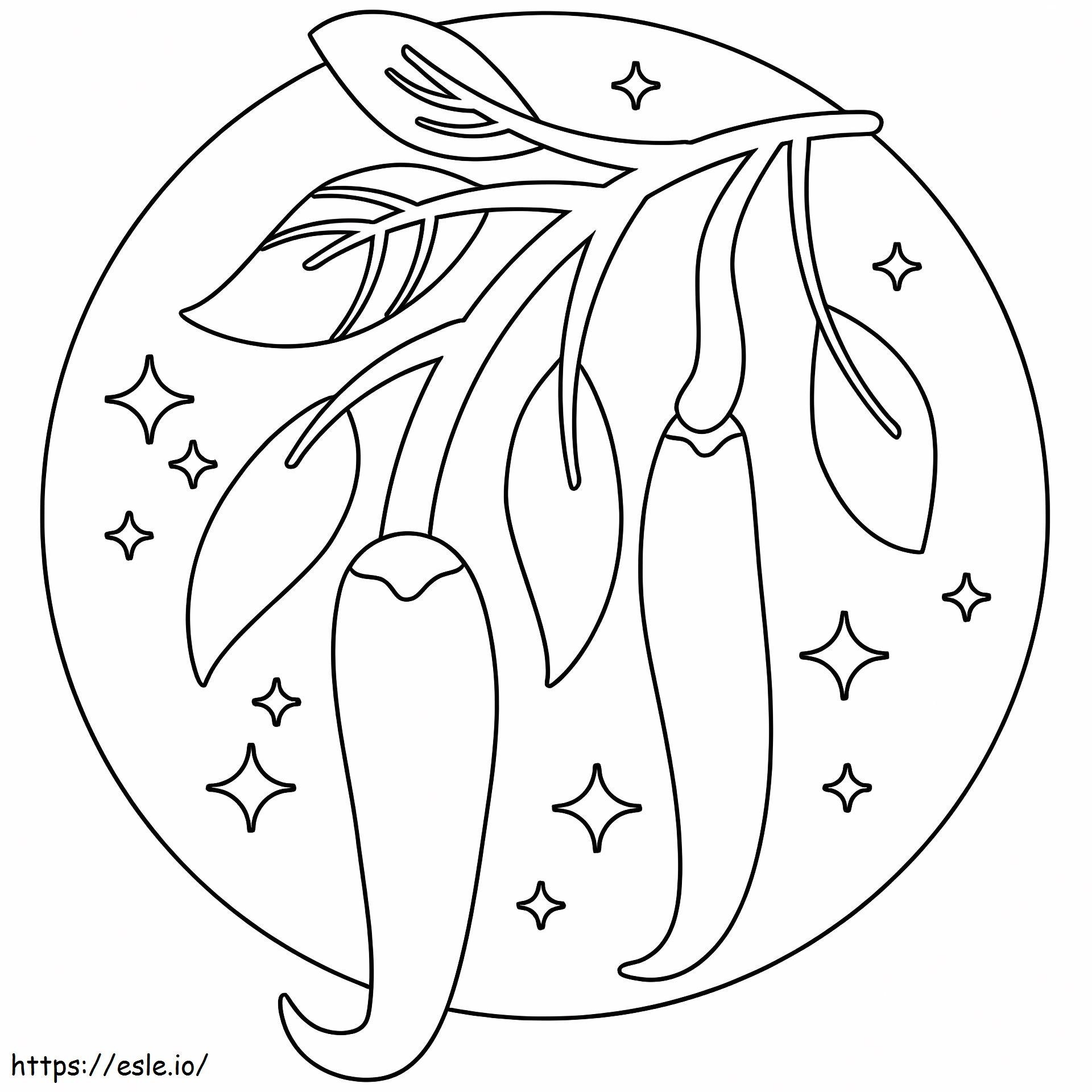 Three Chiles coloring page