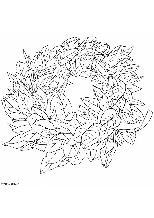 Color Laurel Wreath coloring page