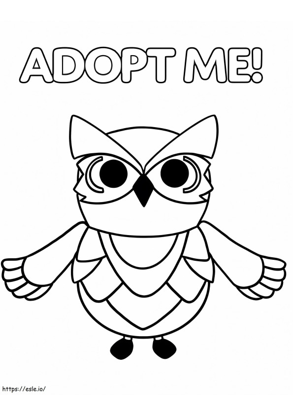 Adopt Me Owl coloring page