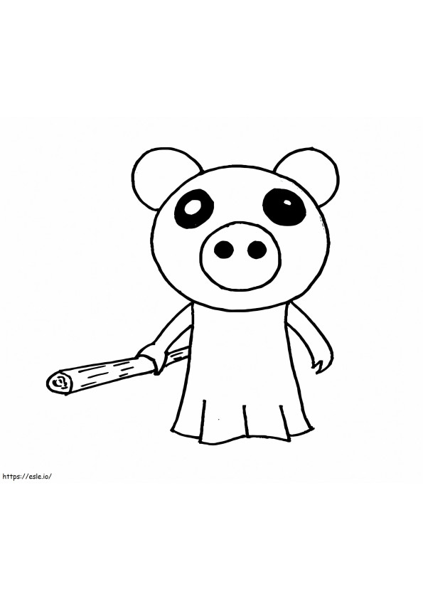 Piggy Roblox 4 coloring page