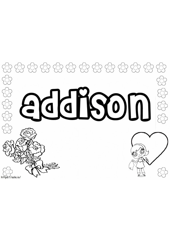 Addison 3 kleurplaat