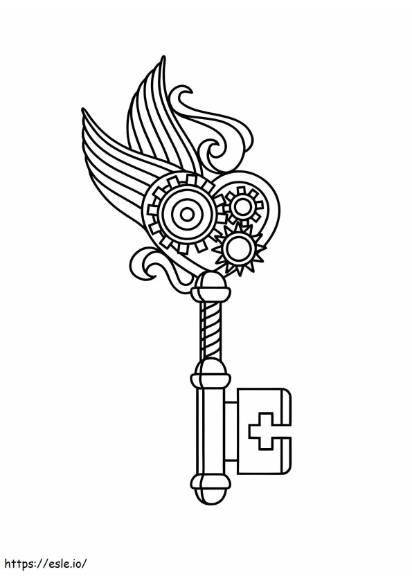 Cool Key coloring page