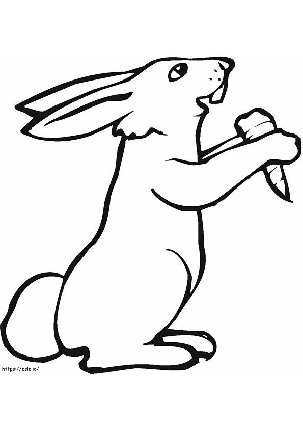 Kaninchen mit Karotte ausmalbilder