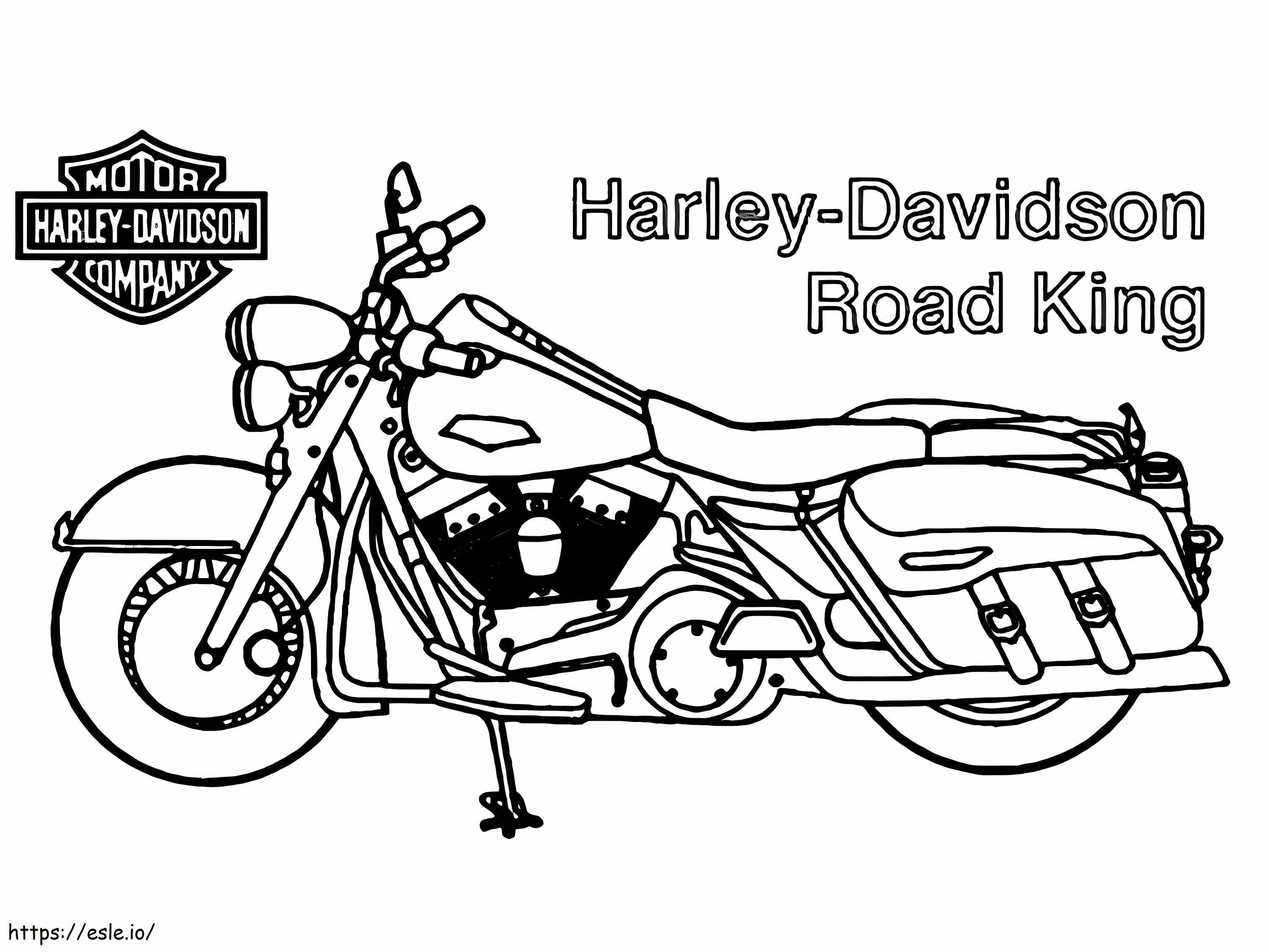 Harley-Davidson Road King 1 kleurplaat kleurplaat