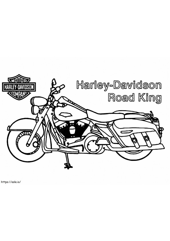 Harley Davidson Road King 1 de colorat