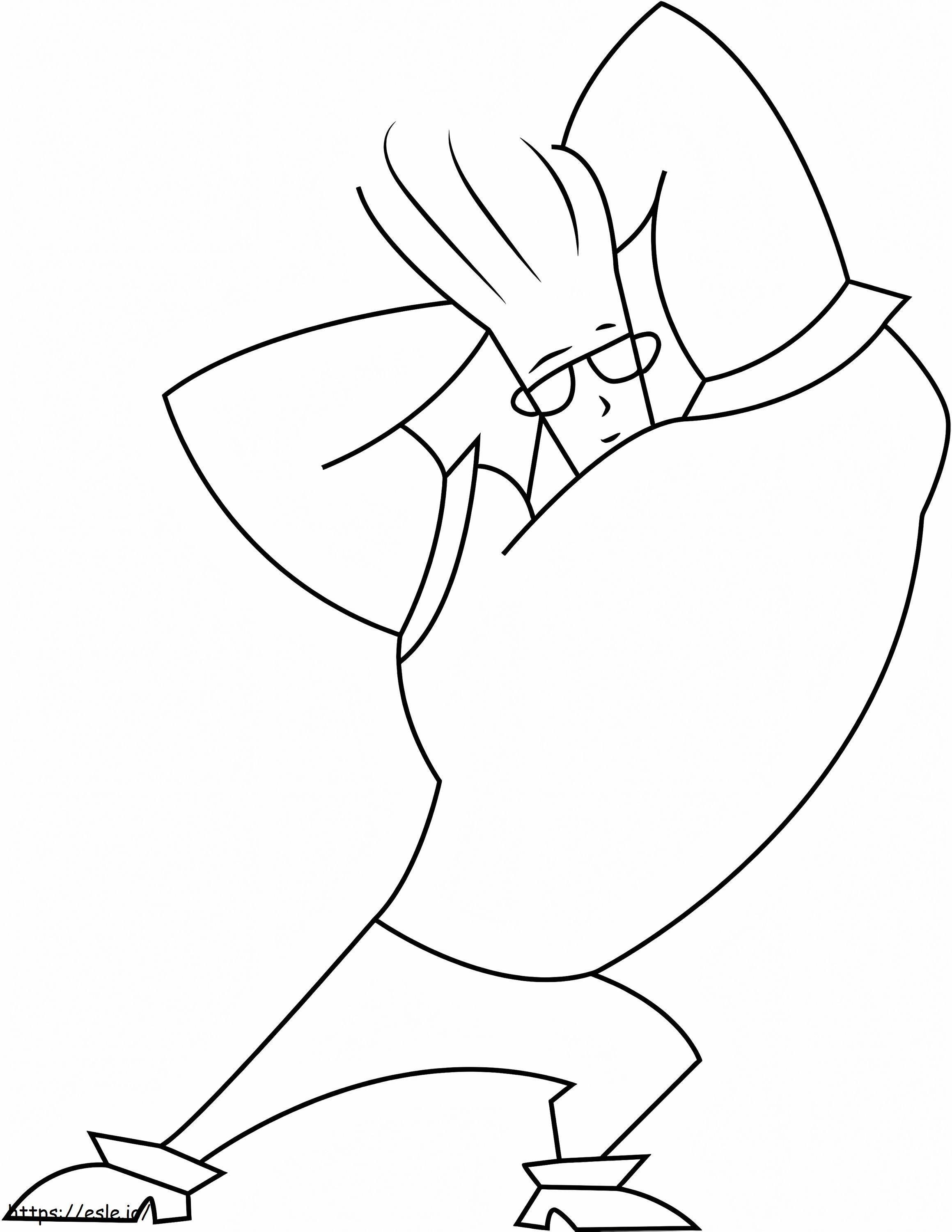 Johnny Bravo Looks Cool coloring page