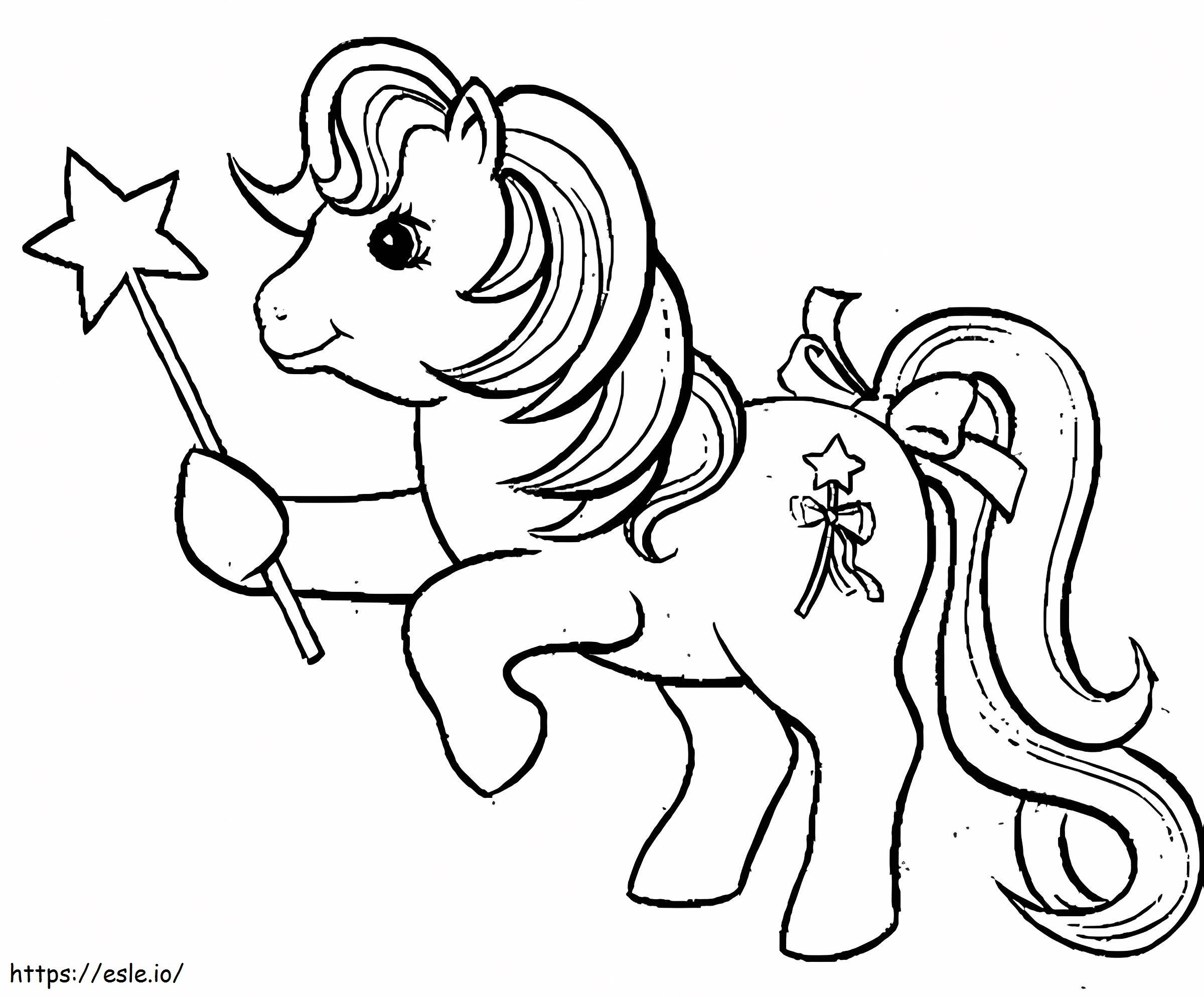 Unicorn With Magic Wand coloring page