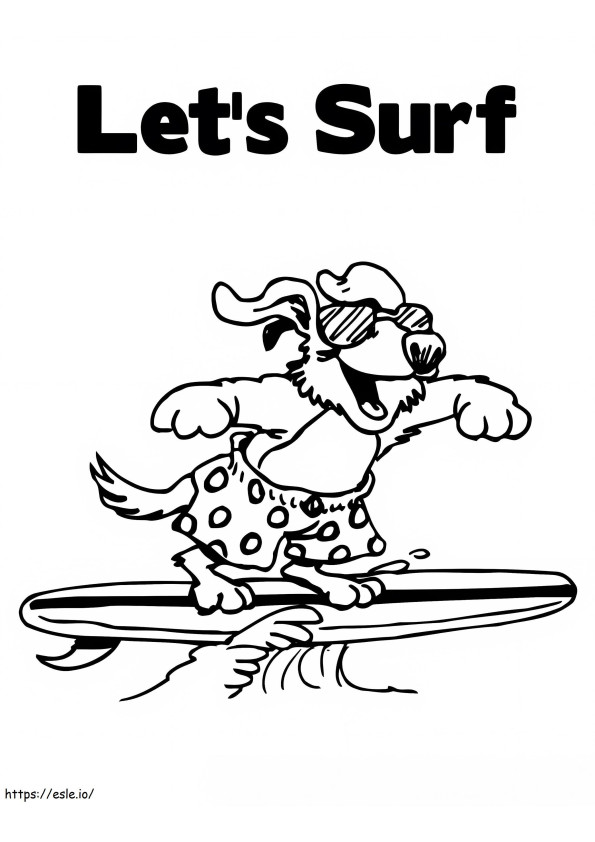 Lets Surf coloring page