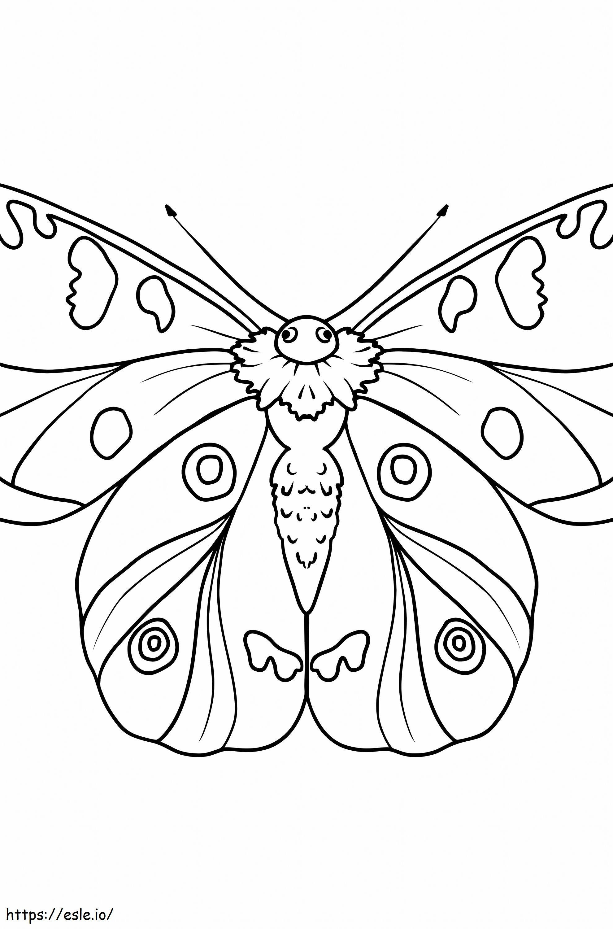 duży motyl kolorowanka