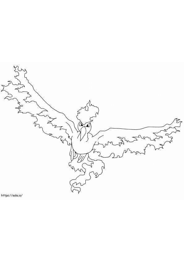 Moltres In Legendary Pokemon coloring page