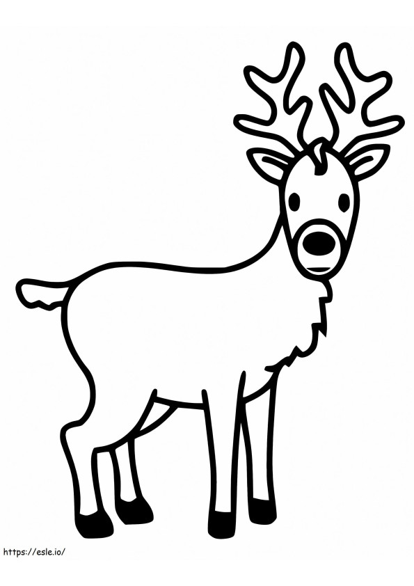 Cute Red Deer coloring page