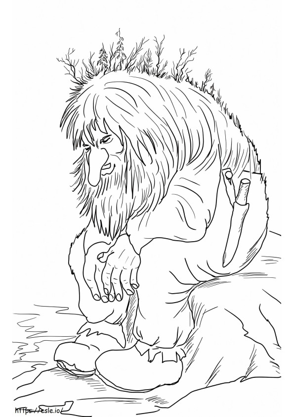 Norwegian Troll coloring page