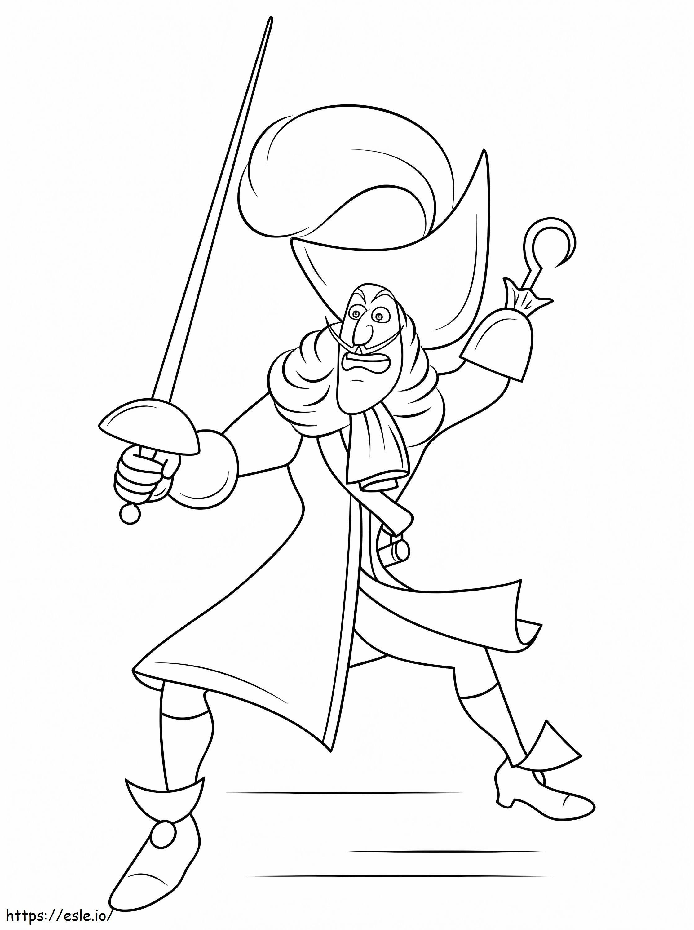 Captain Hook Disney Villain coloring page