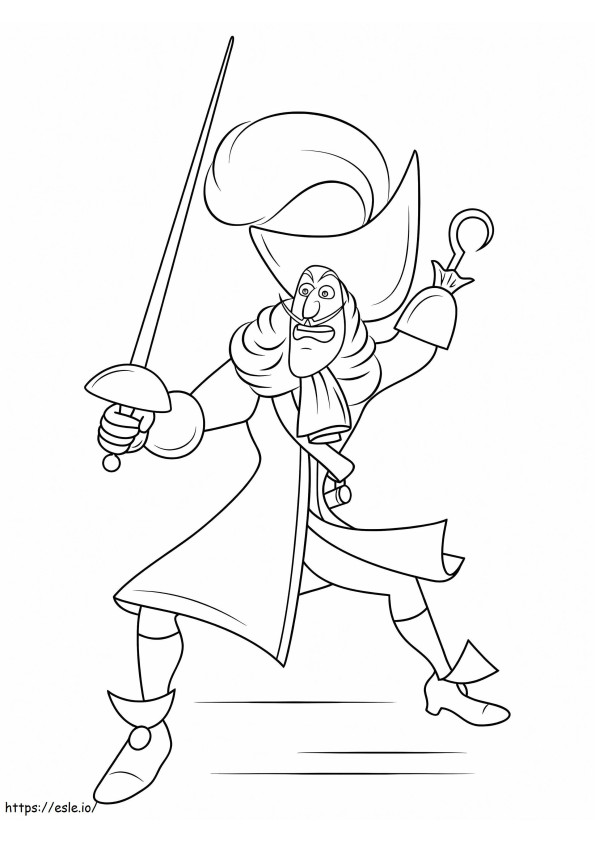 Captain Hook Disney Villain coloring page