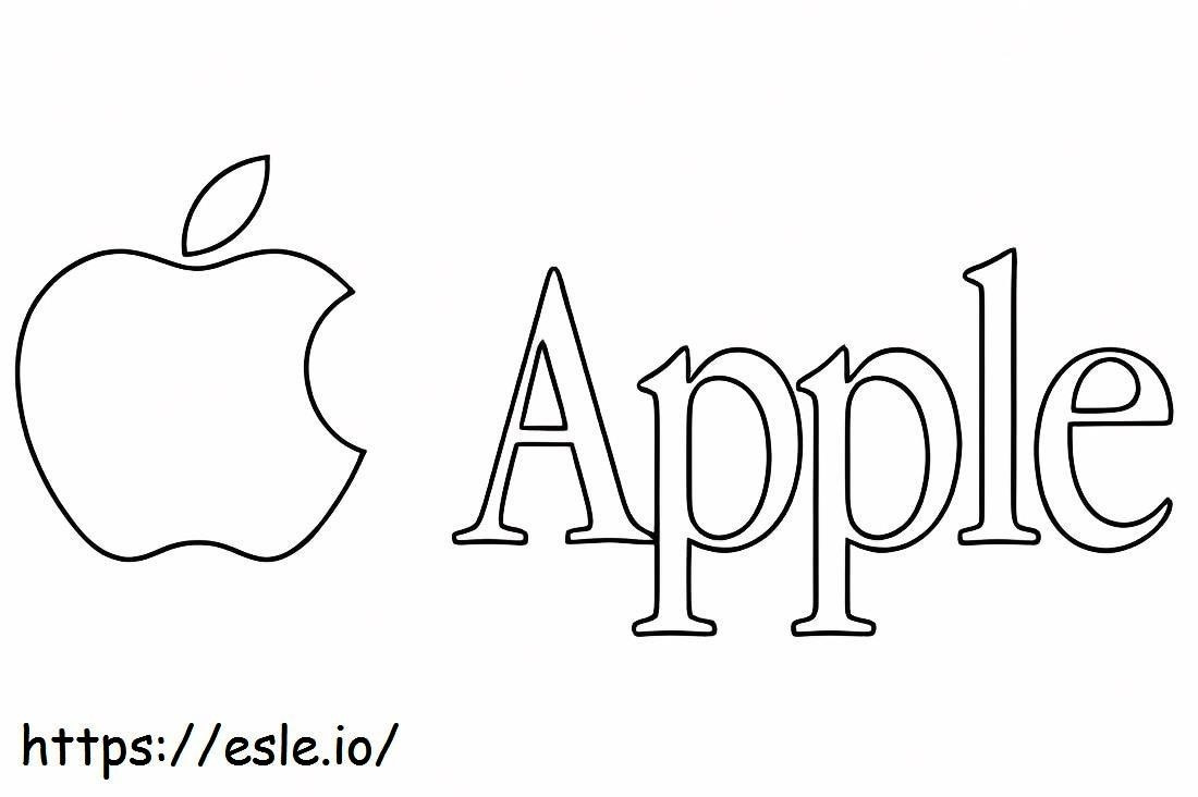 Logo della mela da colorare