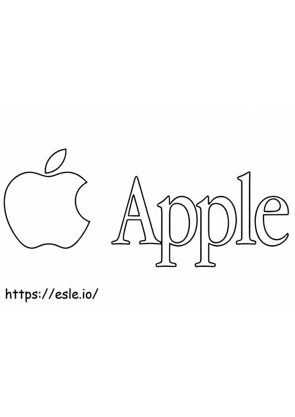 Logo della mela da colorare