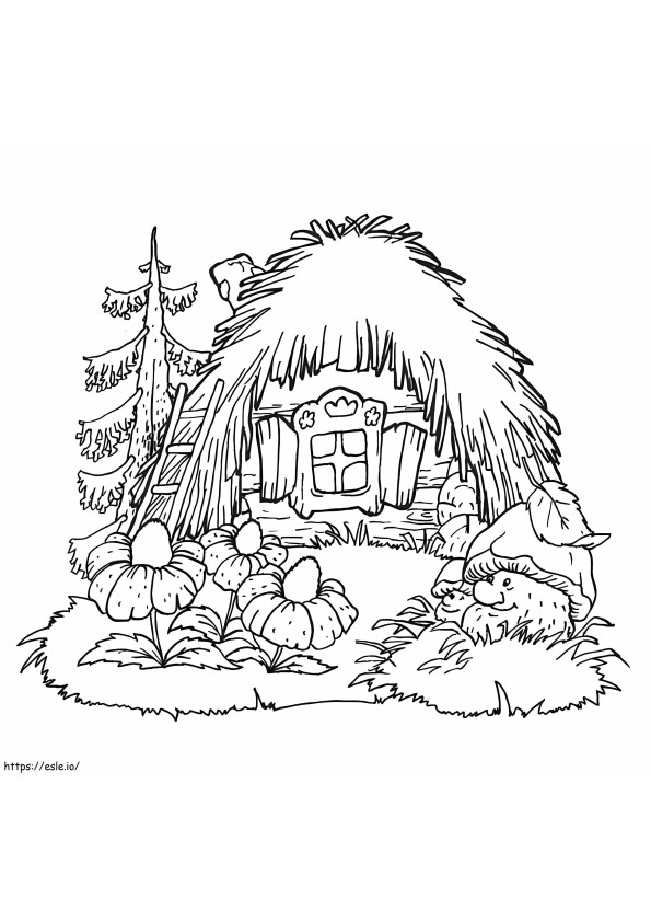 Cozy Fairy House coloring page