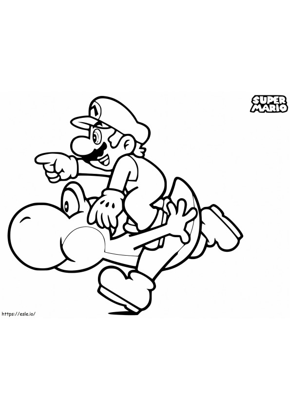 Mario Et Yoshi para colorir