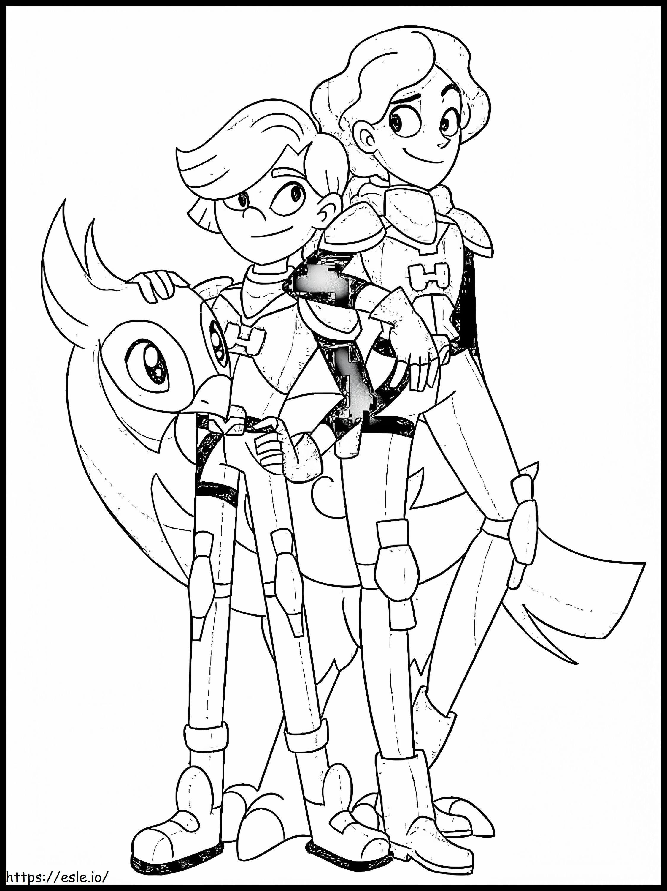 Characters From Glitch Techs coloring page