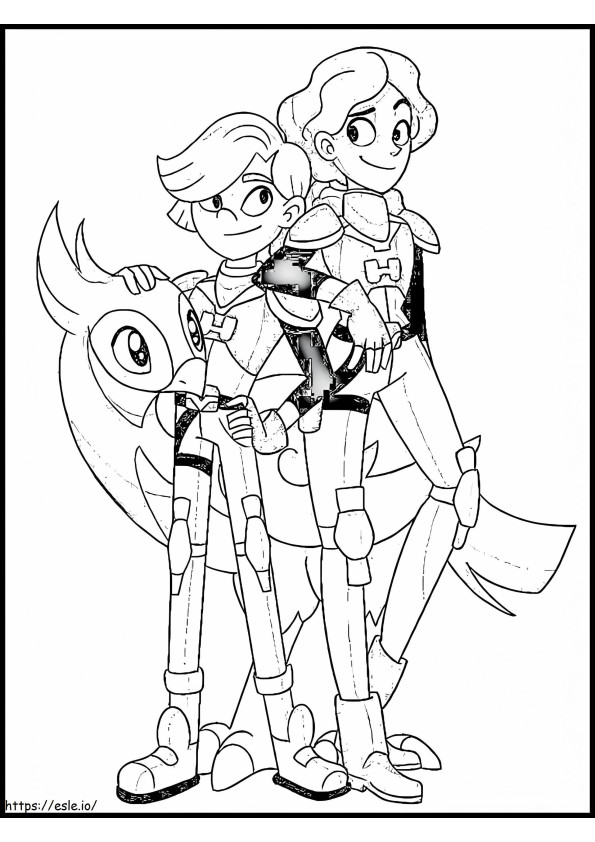 Characters From Glitch Techs coloring page