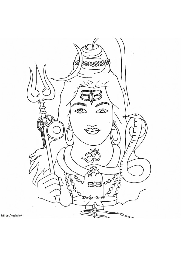 Lord Shiva 1 värityskuva