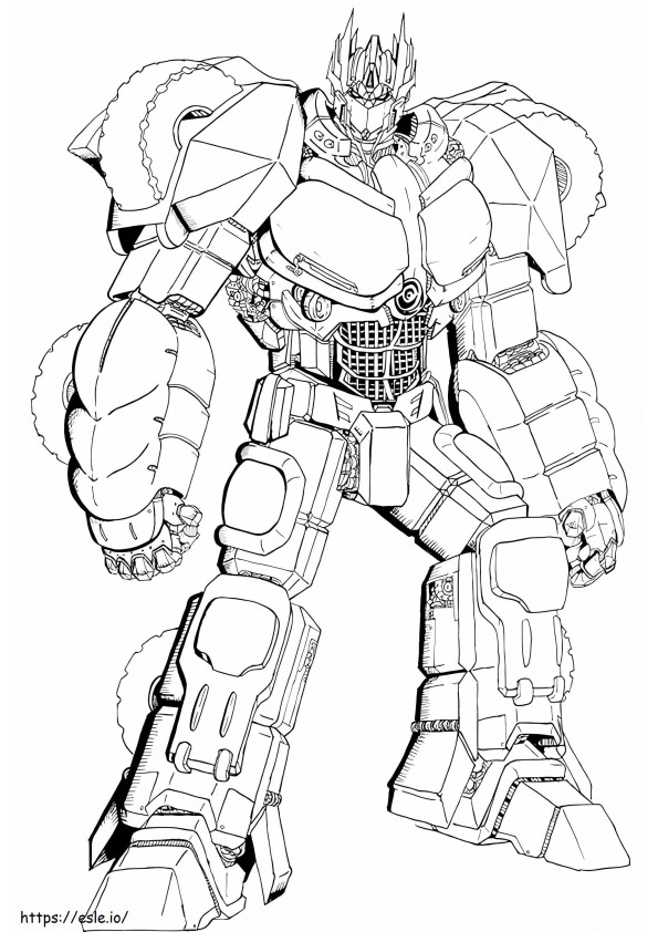 Optimus Prime Robot coloring page