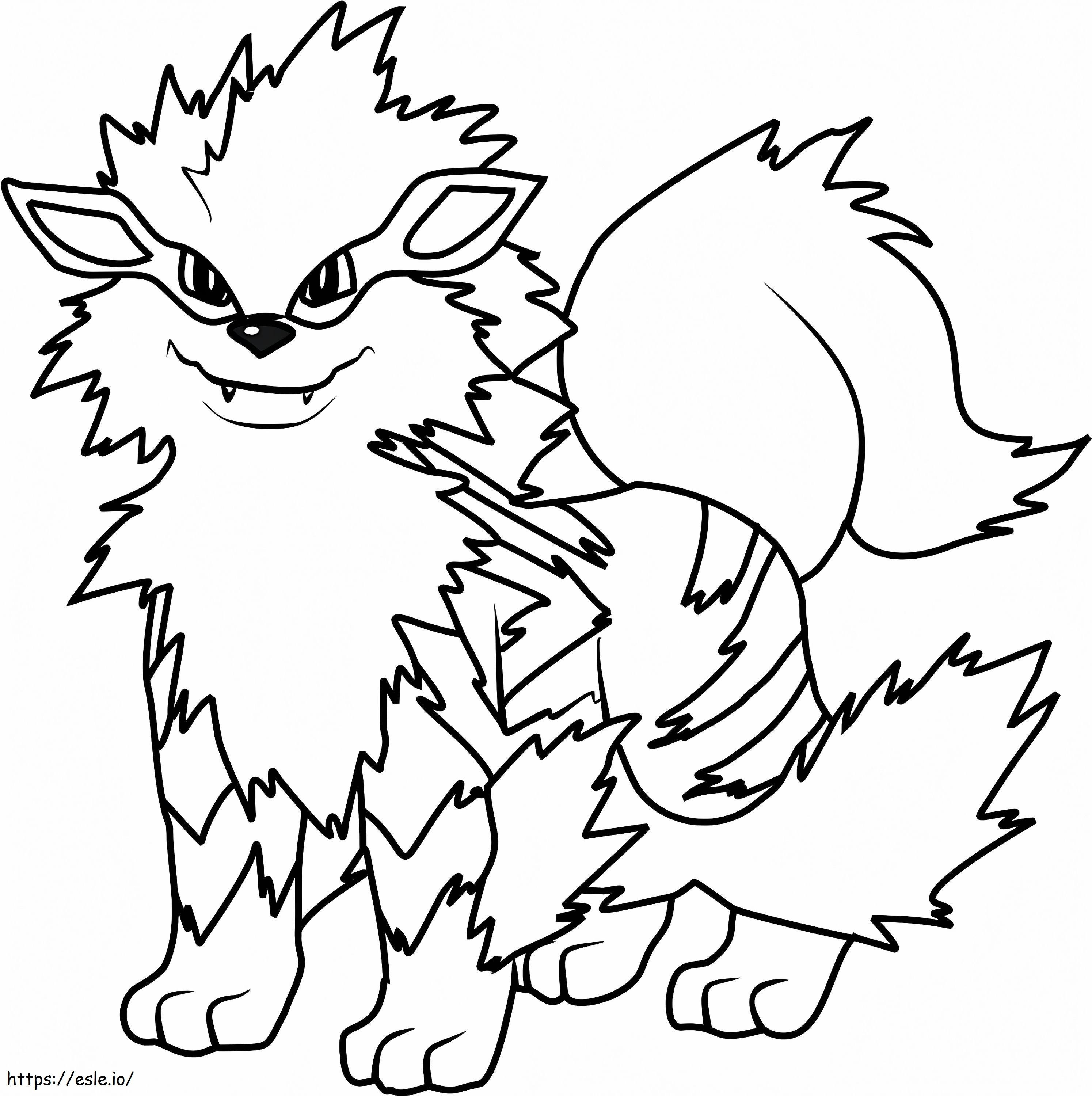 Arcanine In Pokemon coloring page