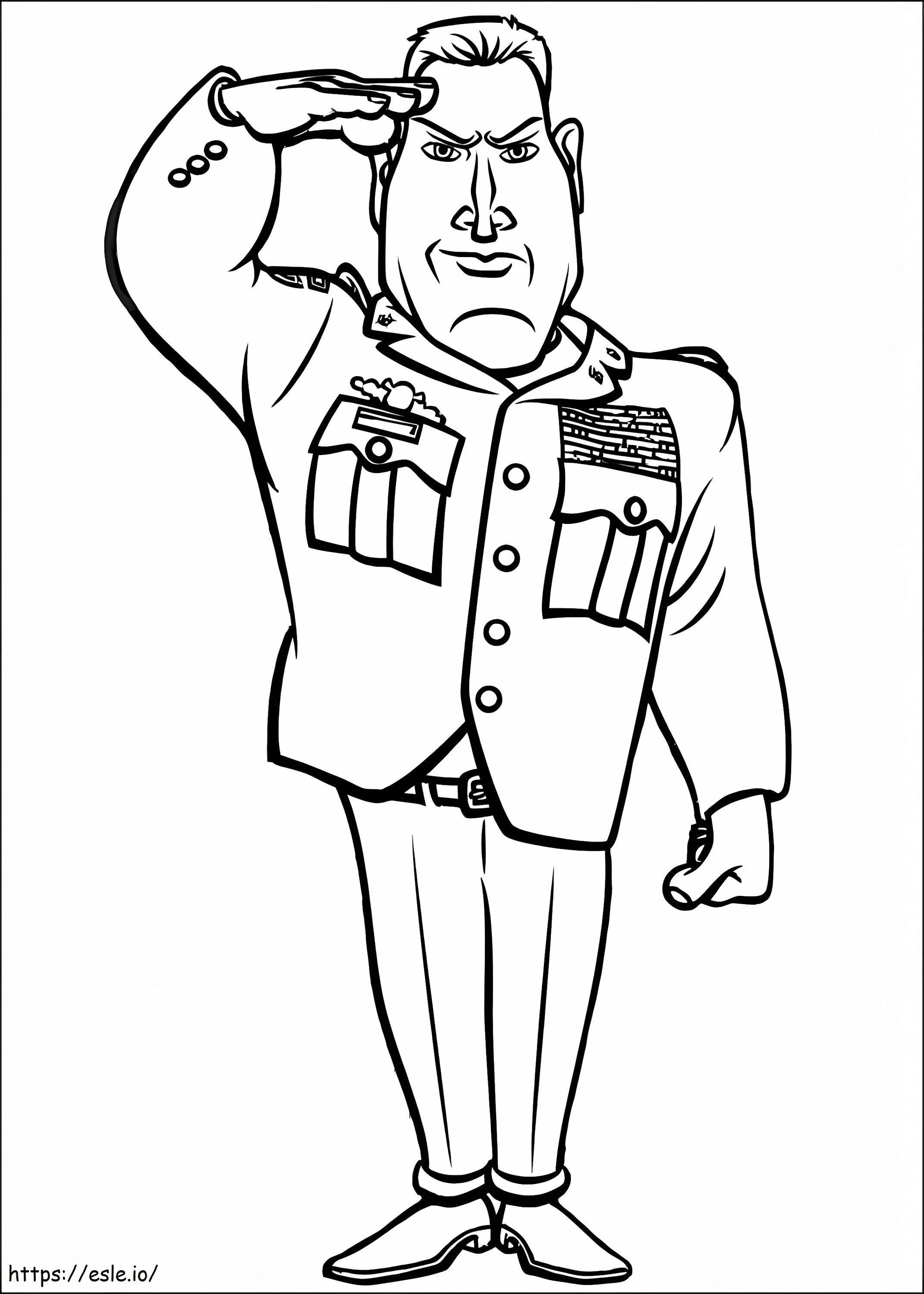 General Monger From Monsters Vs Aliens coloring page