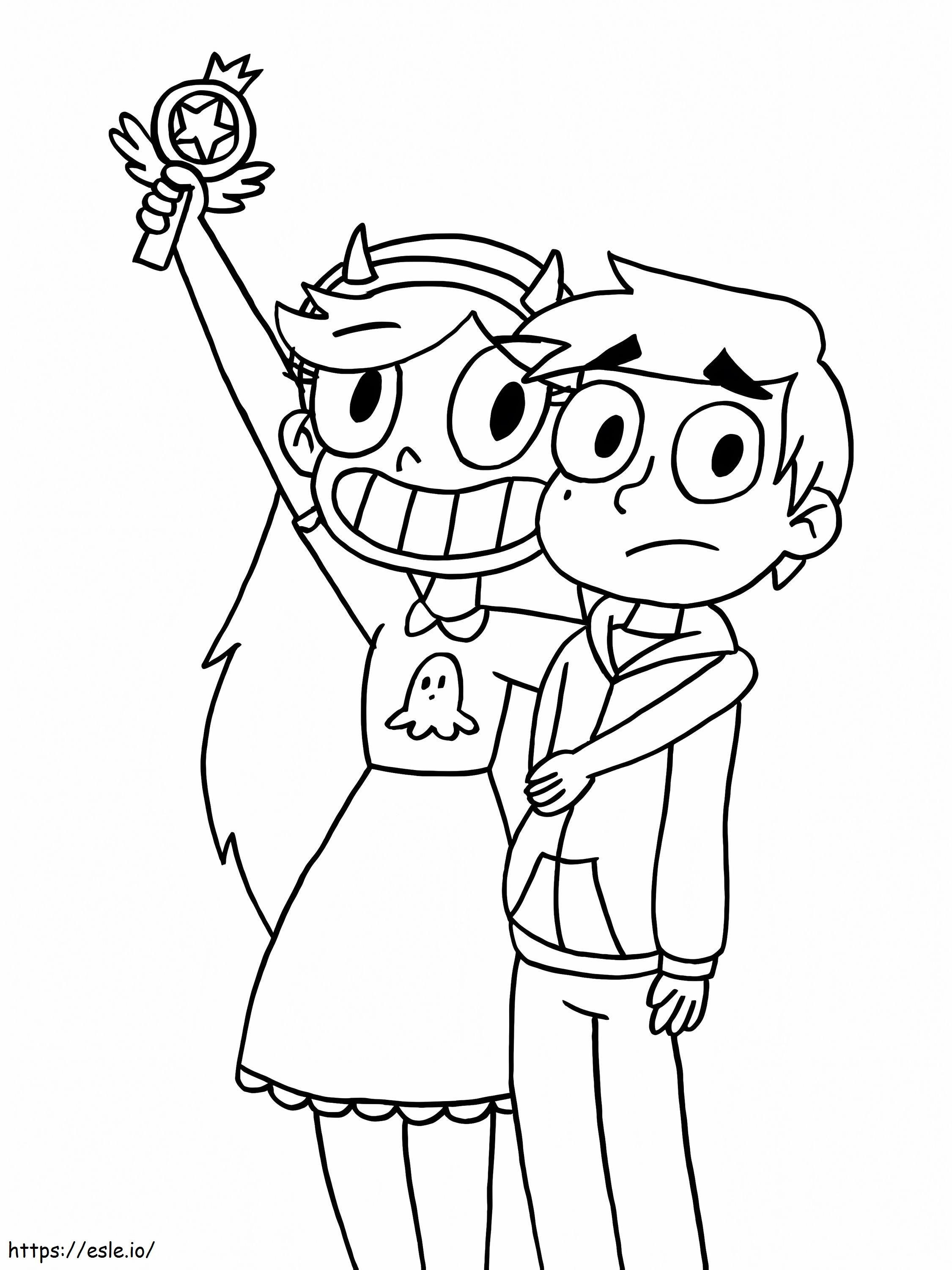 Star And Marco Diaz coloring page