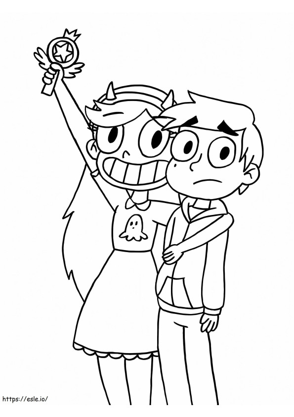 Star And Marco Diaz coloring page