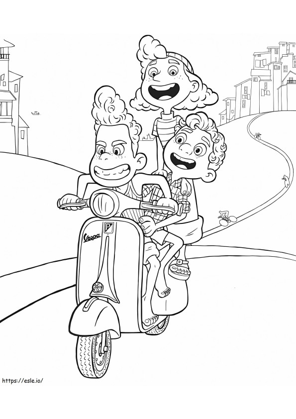 Characters In Luca coloring page