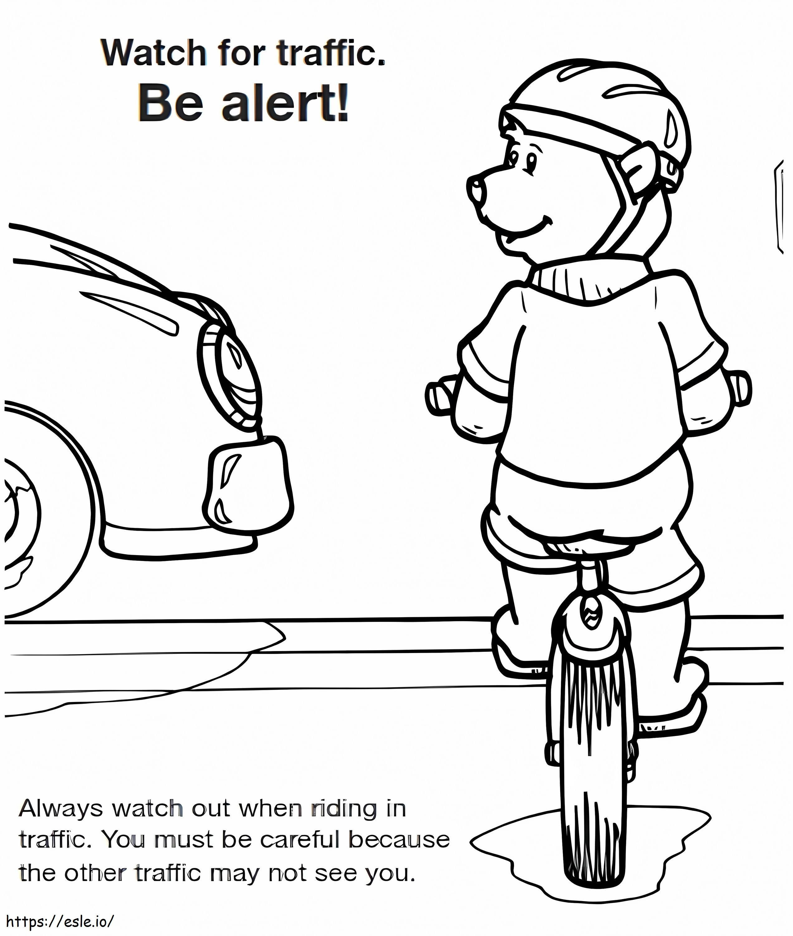 Bicycle Safety To Print coloring page