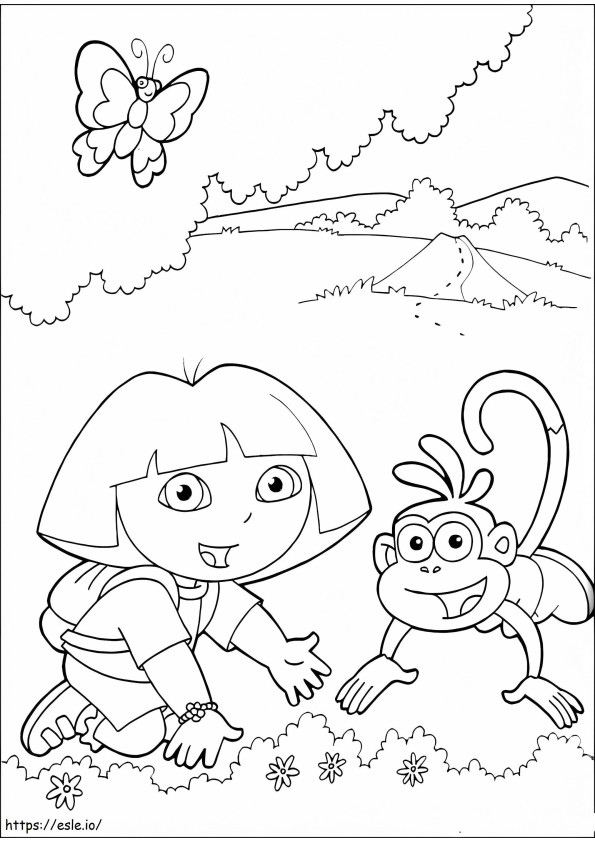 Coloriage Dora l'exploratrice imprimable à imprimer dessin