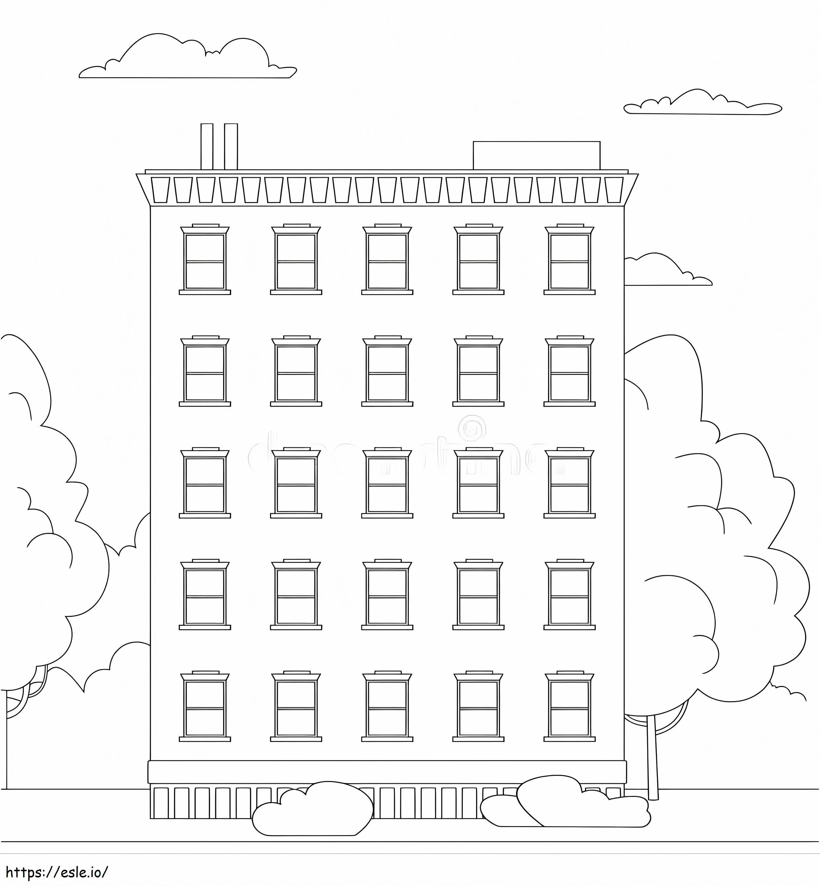 Lovely Building coloring page
