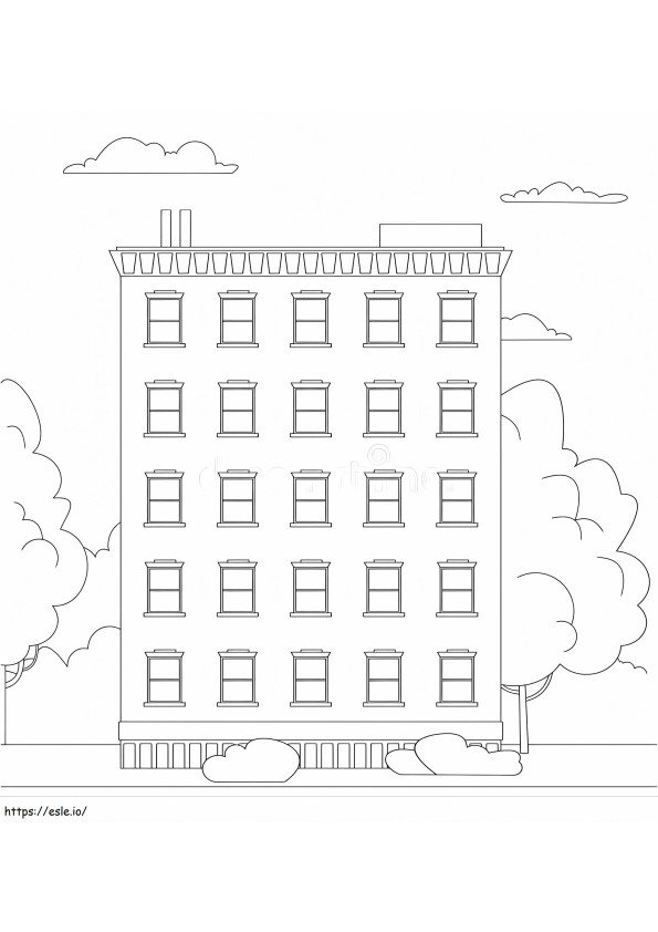 Lovely Building coloring page